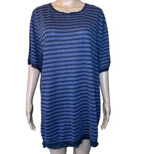 Remi Relief Striped T-shirt Top MENS SZ XL  All Over Print Linen Japan 3XL #14